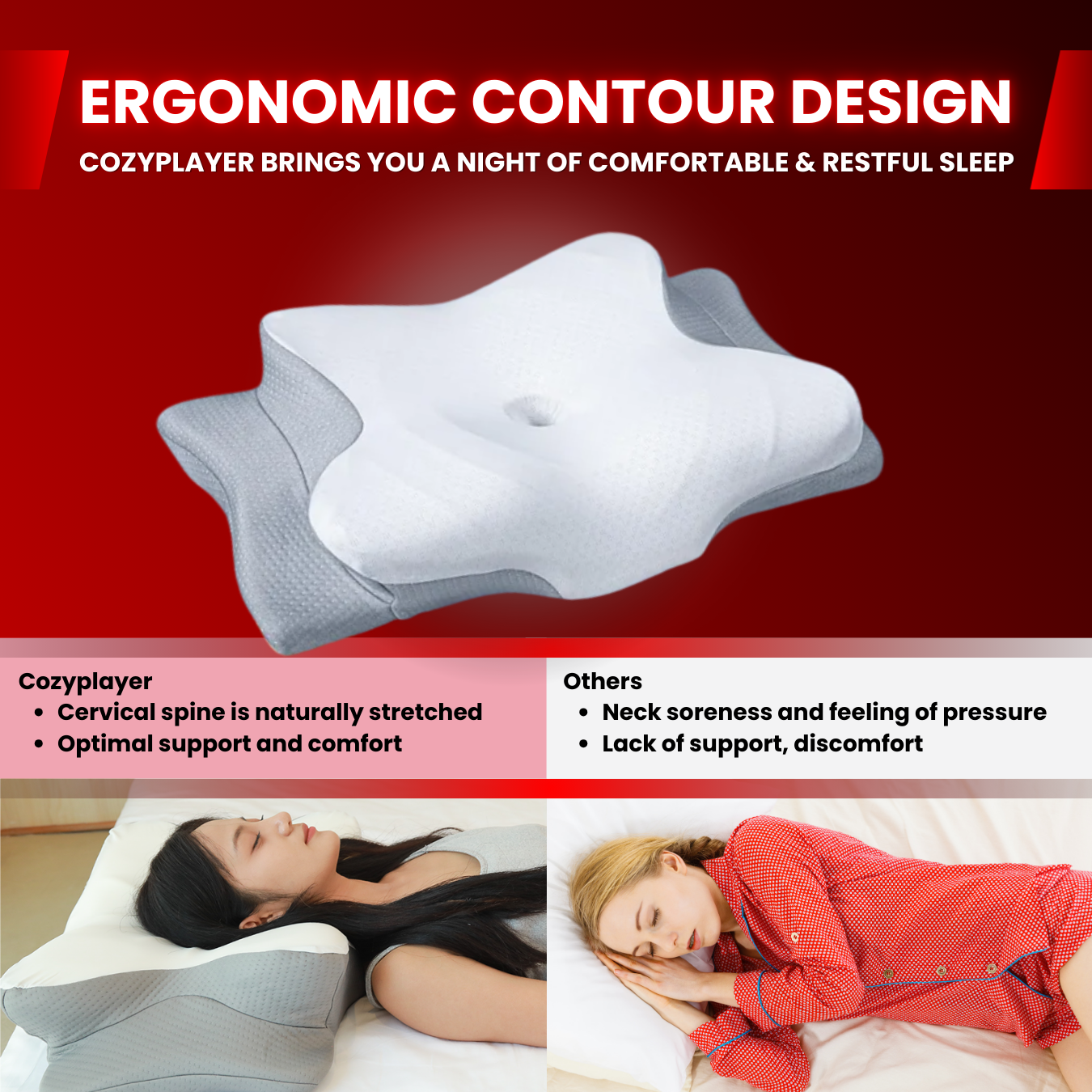 Ergonomic Sleep Pillow