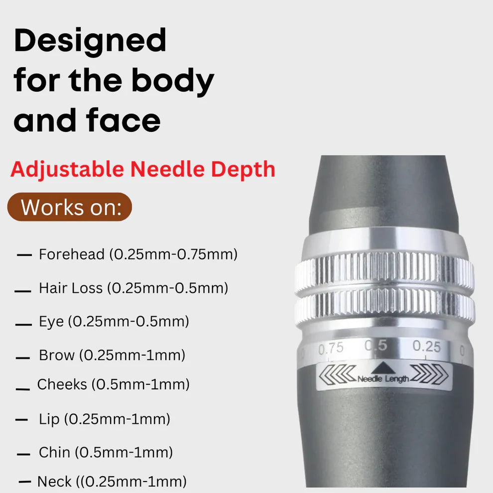 Pro-Level Microneedling System – Includes 12 Precision Cartridges for Glowing Skin
