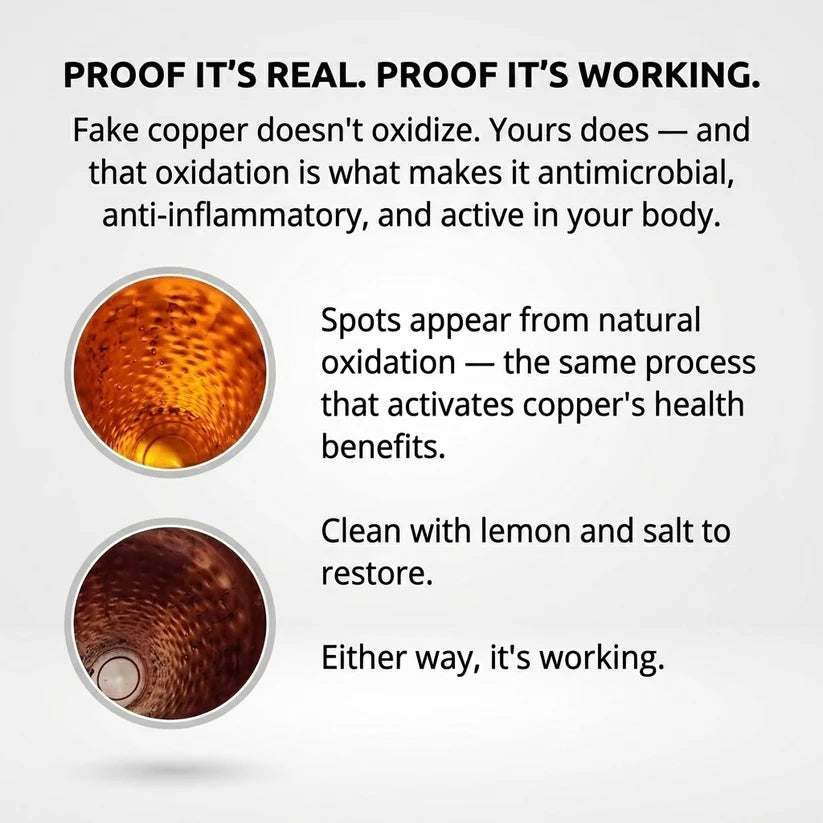 99% Pure Copper Water Bottle